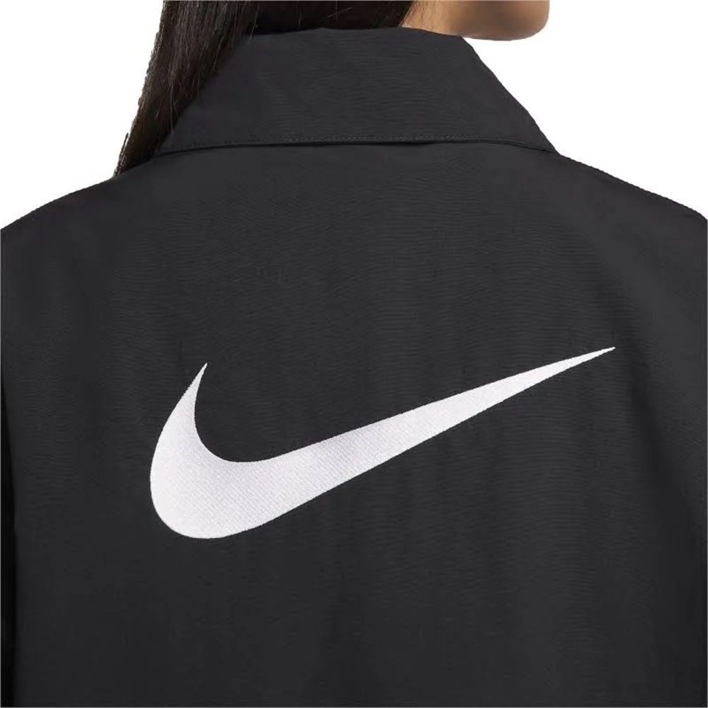 Nike Women's Sportswear Essential Oversized UV Coaches' Jacket in Black Large - Picture 3 of 15